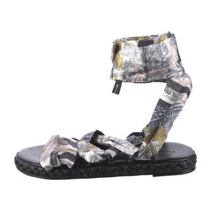 Clergerie x Chufy Leather Printed Gladiator Sandals